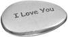 Abbott Collection Small I Love You Pebble, Silver