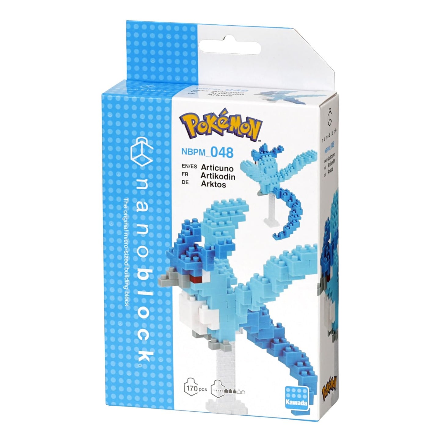 nanoblock Articuno Pokémon Building Kit, Small (5.19 cm), Plastic, Model NBPM048