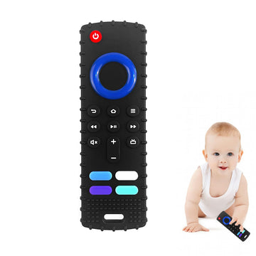 Ersihua Silicone Remote Teething Toys For Baby, Remote Control Shape Teethers For Babies 18+ Months,Silicone Tv Remote Teether Bpa Free(Black