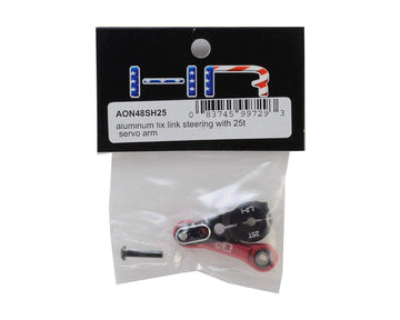 Hot Racing Aluminum Fixed Link Steering Arm for 25t Servo - Red - Compatible with Arrma 1/8 Models