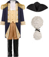 Sizgaroot George Washington Costume For Boys Kids Colonial Alexander Hamilton Costume (12-14 Years)