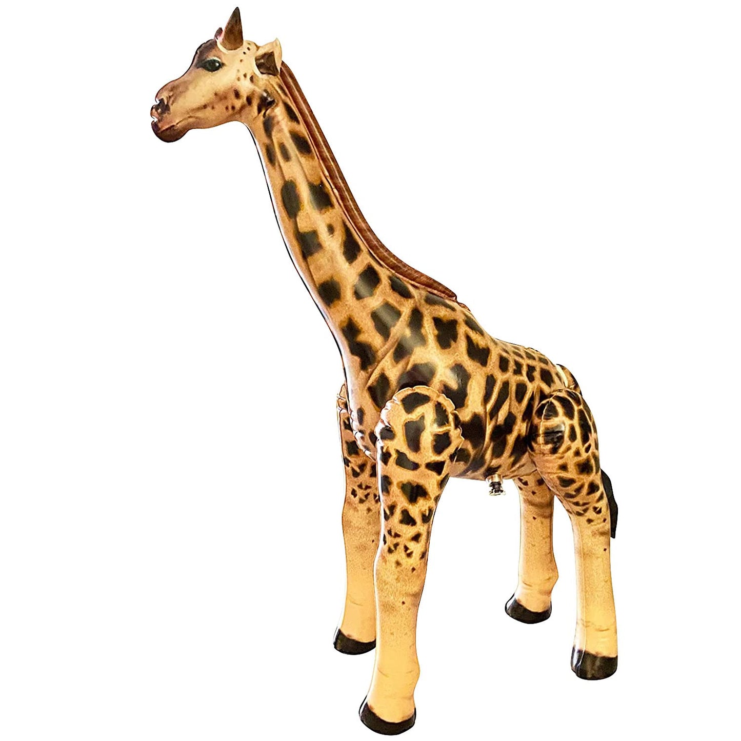 Airniture Inflatable Wildlife Safari Set - 5-PK Realistic Animals (Giraffe 36", Zebra 32", Elephant 19", Lion 24", Tiger 20") - Mult