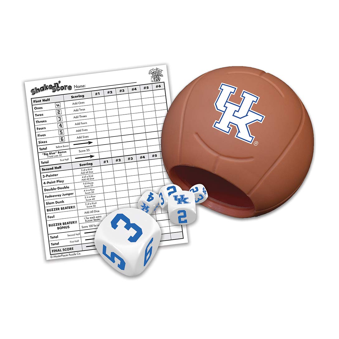 Masterpieces Ncaa Kentucky Wildcats Shake N Score Travel Dice Game