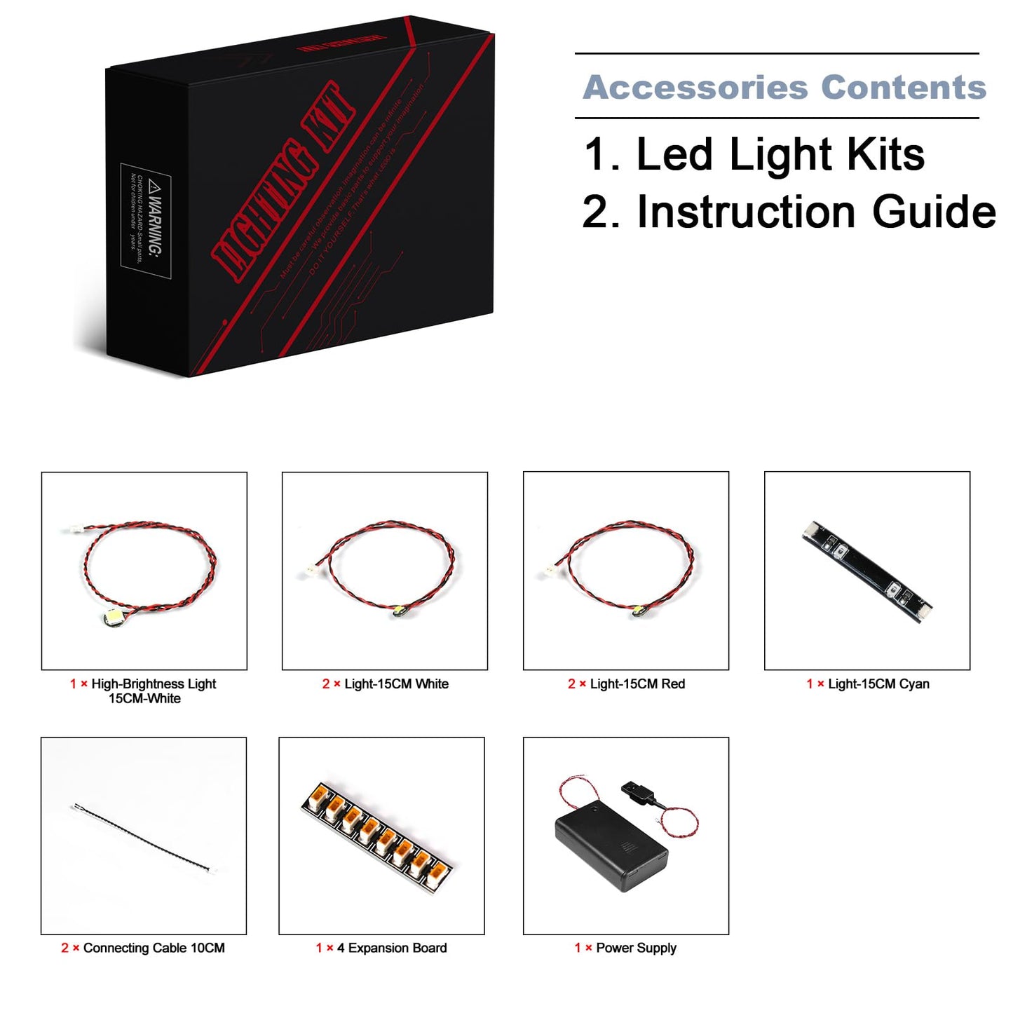 Brickbling Led Lighting Only, Compatible With Lego Speed Champions Ford Mustang Dark Horse Sports Car; Creative Light Kit Compatible With Lego Ford Mustang; Light Up 76920-Not Come With Model