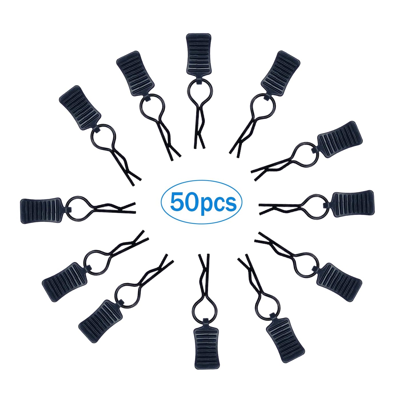 50pcs RC Body Clips with Pull Tabs Car Clips RC Clips for All 1/8 1/10 1/12 Scale Traxxas Redcat Axial Arrma HSP Redcat HPI Himo