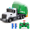 2.4G Rc Garbage Truck Toy With Lights - 6 Channel Remote Control Waste Management Garbage Truck With 2 Rechargeable Batteries, K