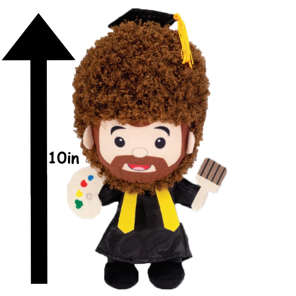 Bob Ross Plush Stuffed Toy - Graduation Keepsake - Polyester - Model BOBROSSFT - Non-Personalized