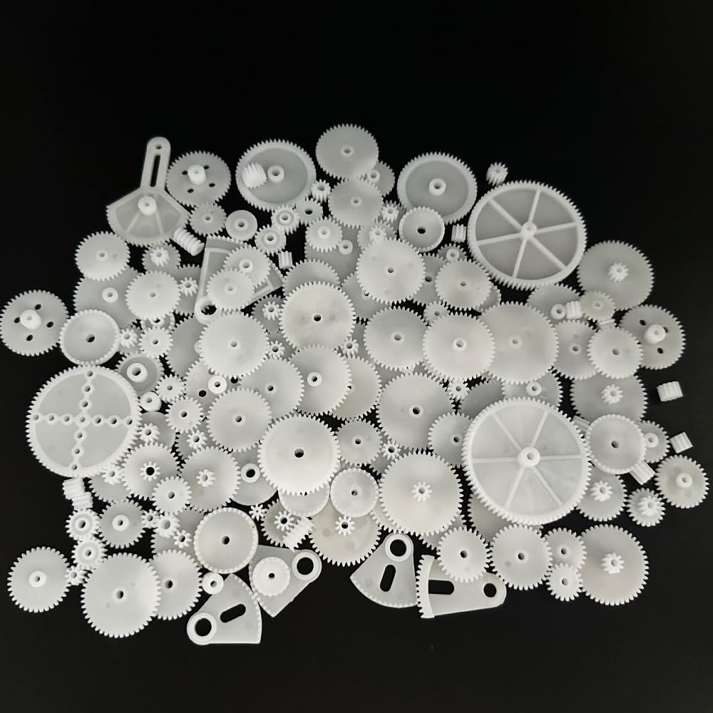 137Pcs Small Motor Gears Plastic Gears For Motor Rc Car Model Toy Diy Helicopter Rc Toy Gear Replacement Module 0.5 (137)
