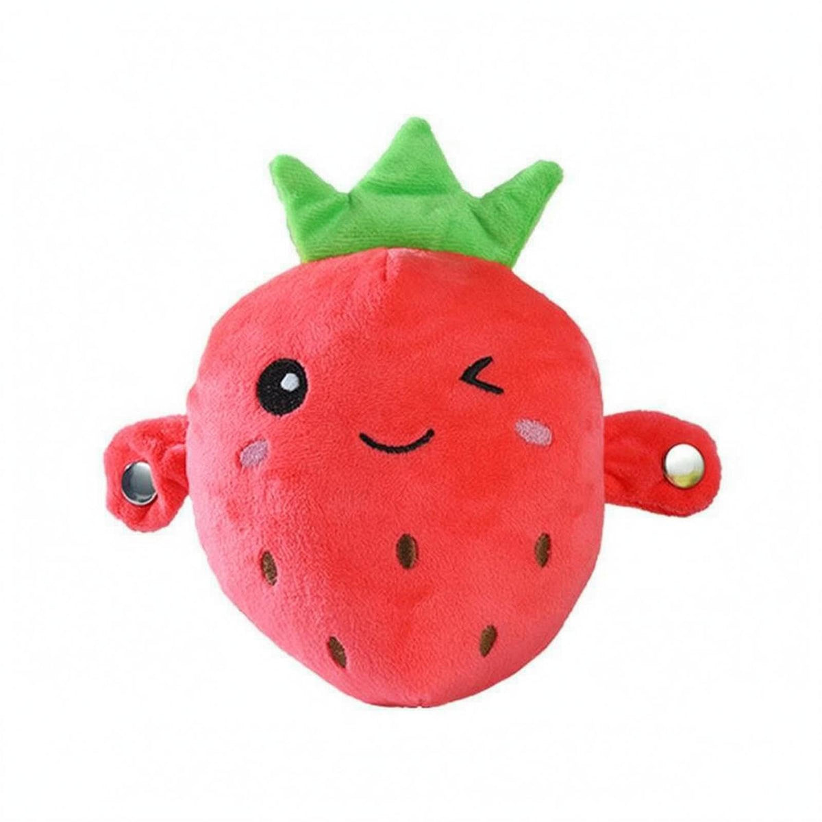 TRENDIVIBE HarvestThemed Soft Toy TouchResponsiveSensing Interactive Stuffed Toy Embroidered Face Kids Plaything Strawberry