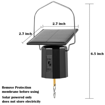 Solarpowered Wind Spinner Motor, Rotating Solar Energy Operated Motor For Wind Chimes And Sun Catchers, Hanging Display For Gard