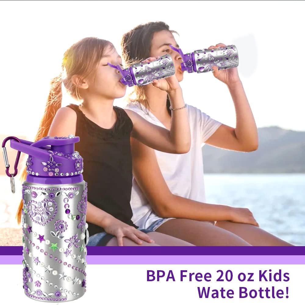 Gifts For Girls, Decorate Your Own Water Bottles With Gem Art Stickers, Personalize Birthday Gifts For Girls, Arts And Crafts Ki