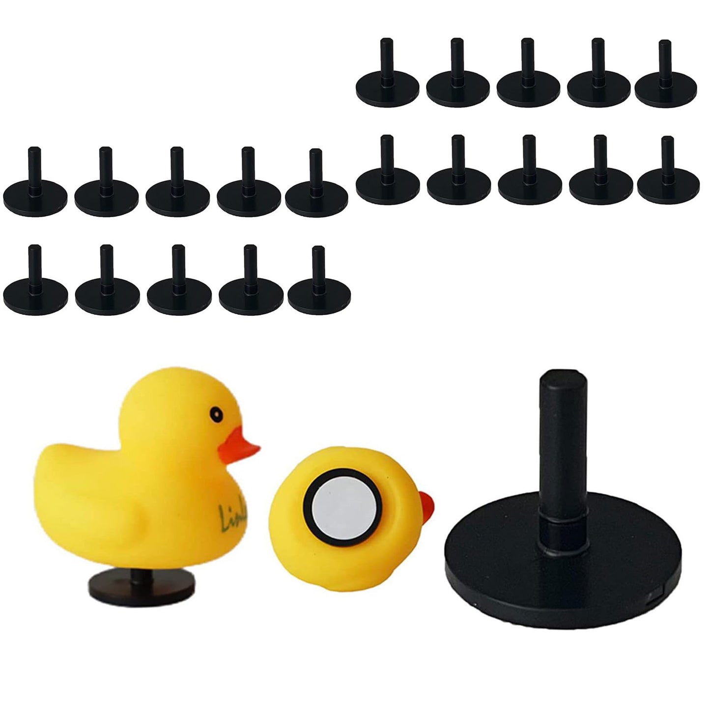 20Pcs Duck Plug - Rubber Duck Mount,Flock Locker Rubber Duck Holder For Jeep Dash And Fixed Display,Gift For Jeep Loverincludes