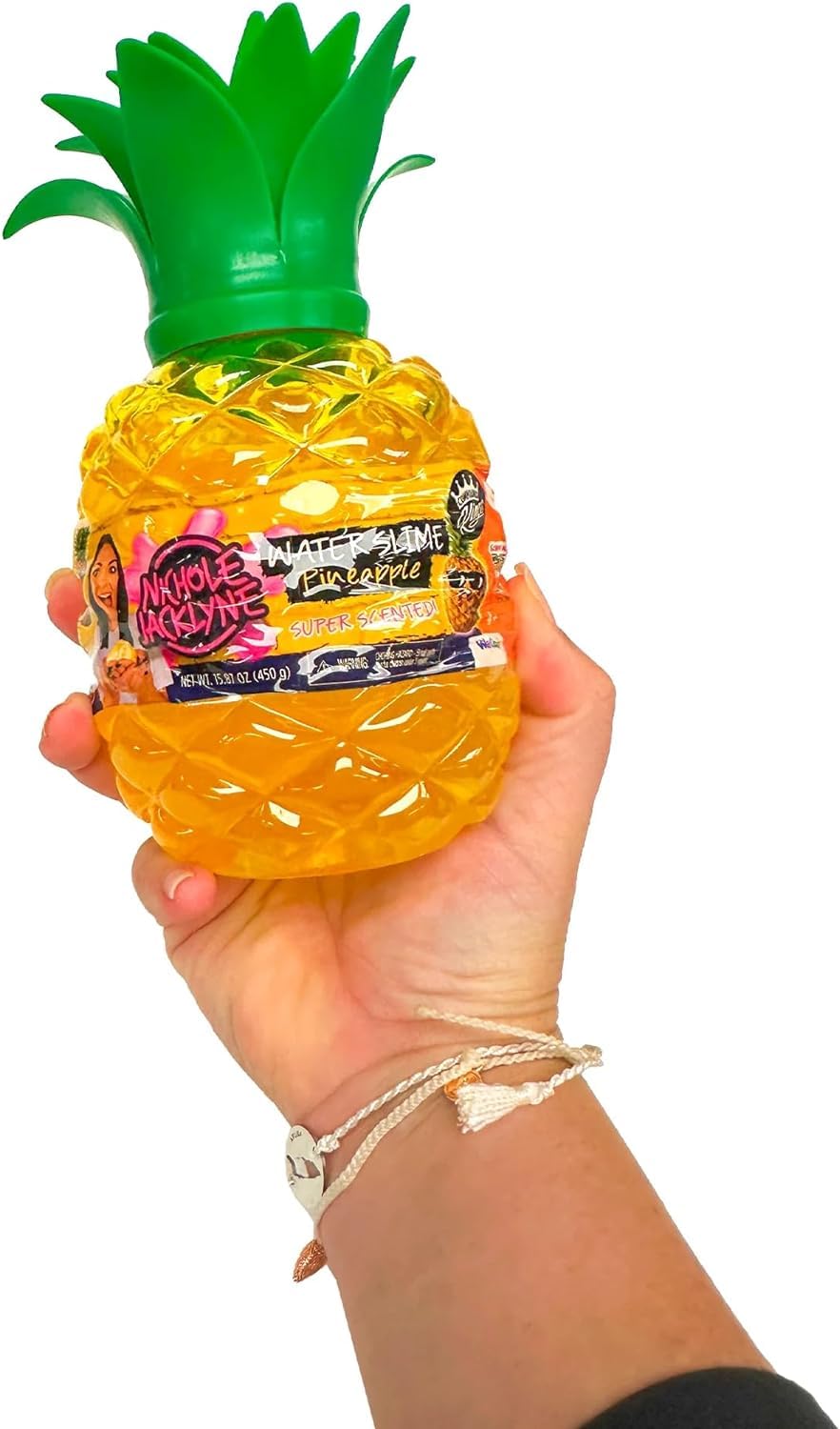 Nichole Jacklyne Pineapple Scented Yellow Water Slime Kids Toy, Non-Sticky Sensory Gift for Boys and Girls, Stress Relief Slime