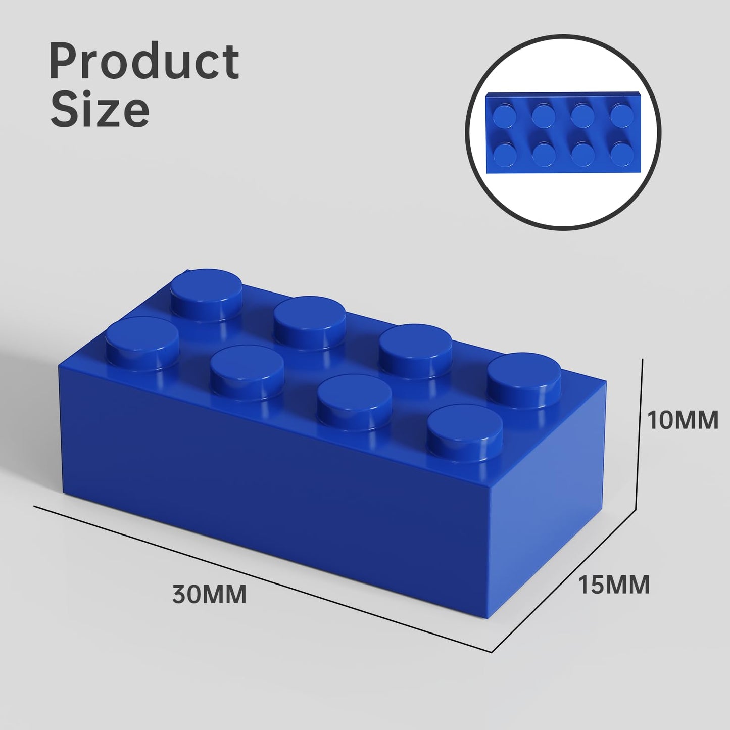 Classic Building Bricks 100 Pieces 2X4 Blue, Classic Brick Block Parts And Pieces 3001, Compatible With Lego, Age 6+ Creative Bu