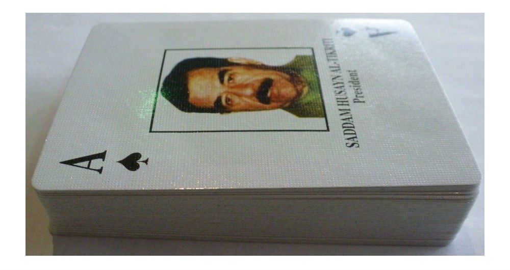 Iraqi Most Wanted Playing Cards Iraq War-Saddam Sealed New