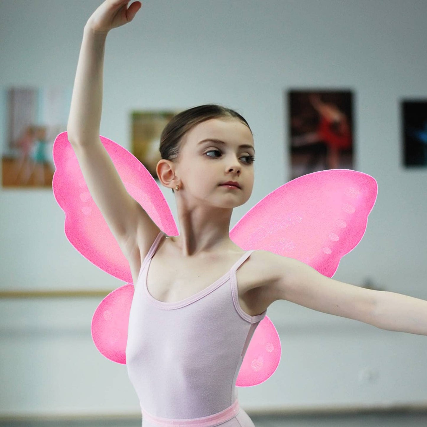 Nenmatte Fairy Girls Wings,Girls Butterfly Wing For Birhday Party,Sparkle Angel Wings Halloween Costume Dress Up For Kids Women
