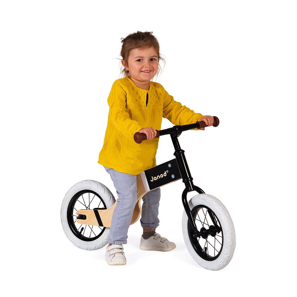 Janod Wooden Adjustable Deluxe Balance Bike - Ages 3+ - J03281