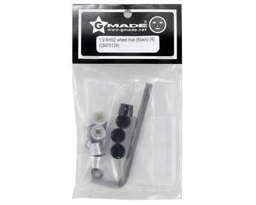 G-Made 70124 1.9 RH02 Wheel Hubs, Black (4)