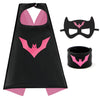 Mizzuco Dress Up Capes For Kids Superhero Cloak With Mask And Waistband Halloween Costumes And Party Dress Up(Rose Pink)
