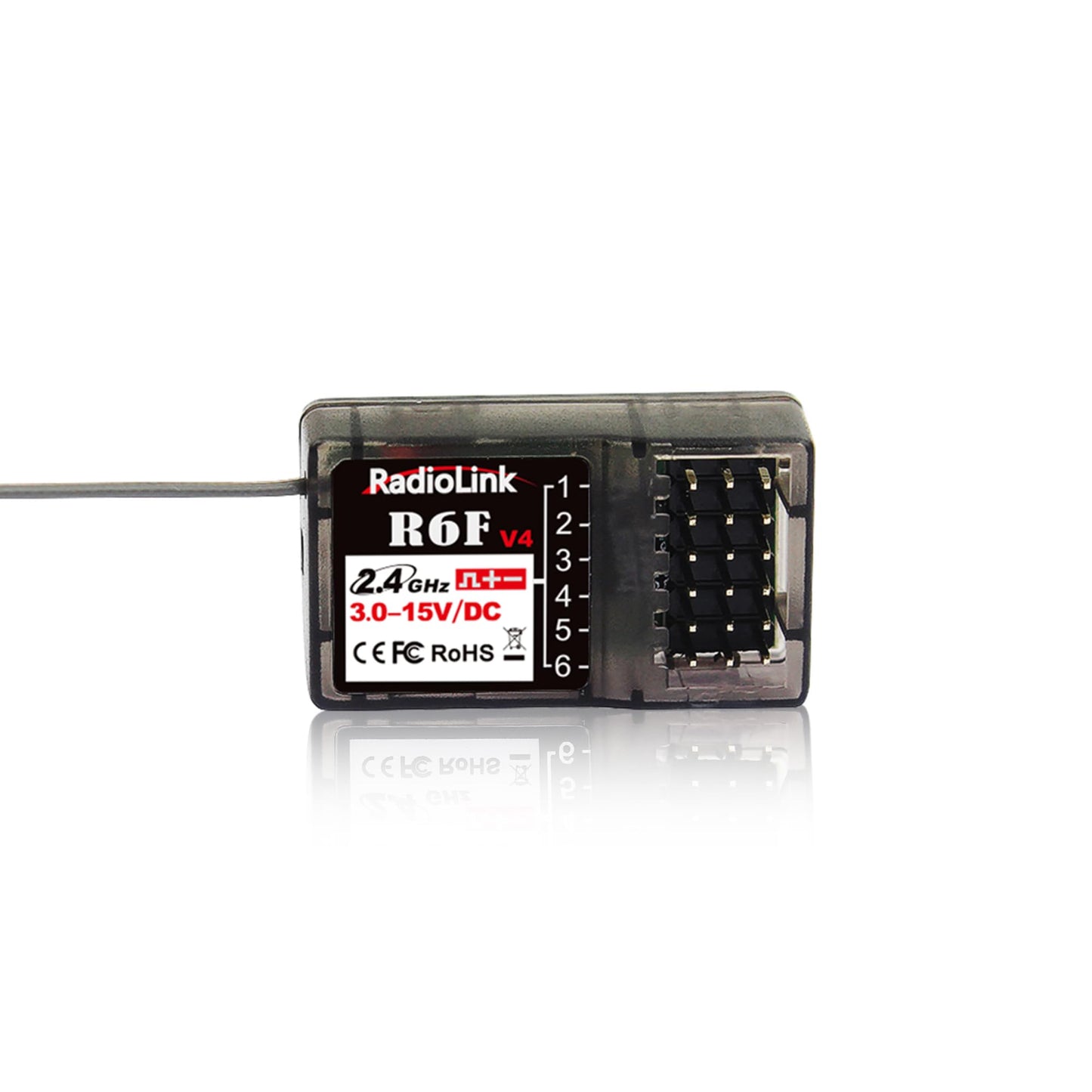 Radiolink 2.4Ghz R6F 6 Channels RC Receiver Long Distance Control for Car/Boat Surface Remote Controller RC6GS V2/RC4GS V2/RC4GS