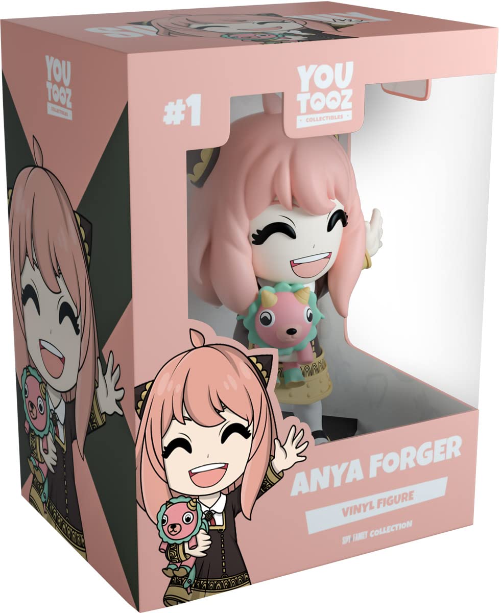 Youtooz Anya Forger 4.3' Vinyl Figure, Official Licensed Telepath Anya With Chimera Collectible From Anime Spy X Family, By Youtooz Spy X Family Collection