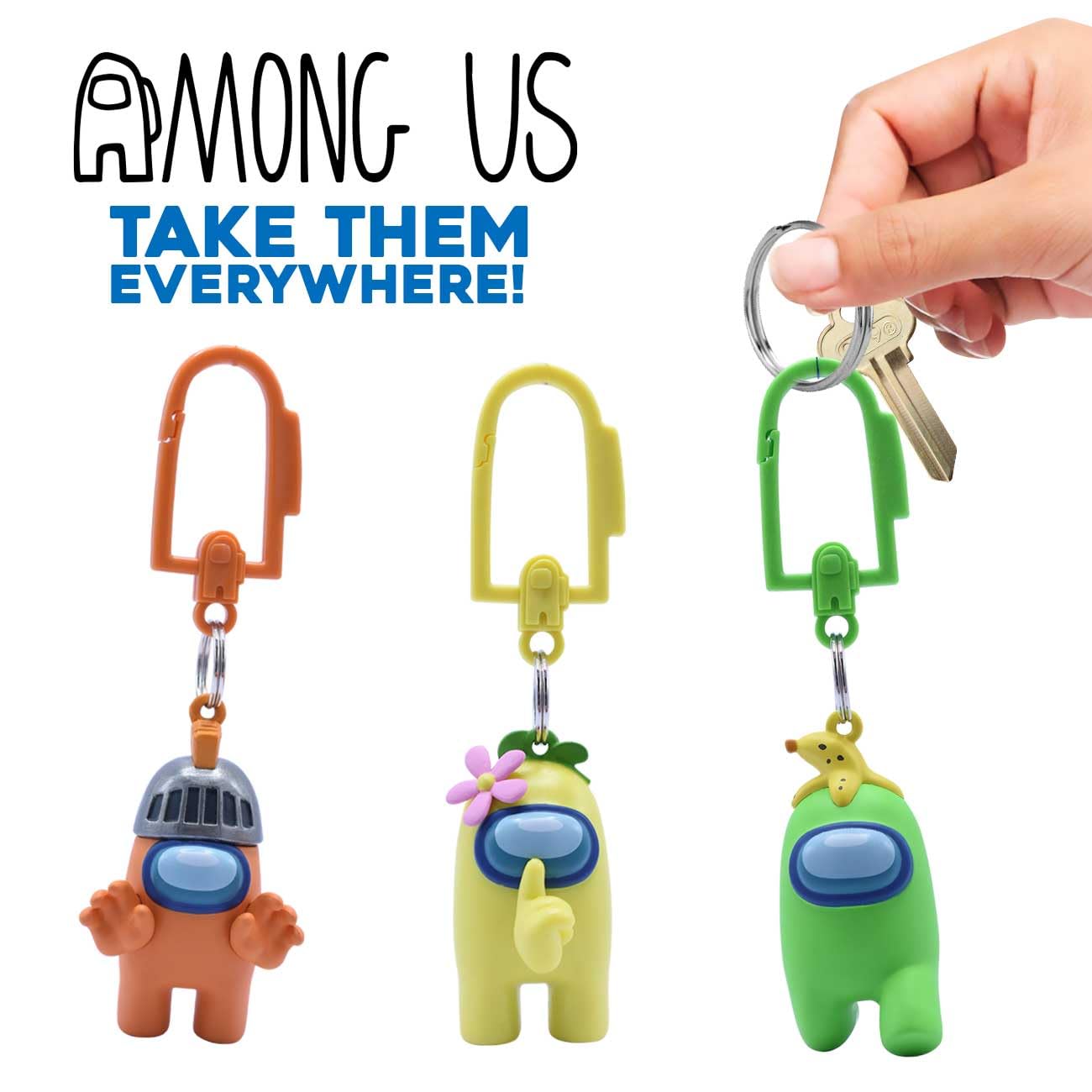 Just Toys LLC Among Us Surprise Bundle - Collectible Figures, Backpack Hangers, Mini & Micro Figures, Multi Color