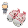 2025 New Version Doll Shoes 1 Pair enhanced Pink Canvas Shoes Perfect Match for bubu Clothes Shoes for 15&17cm Doll Accessories