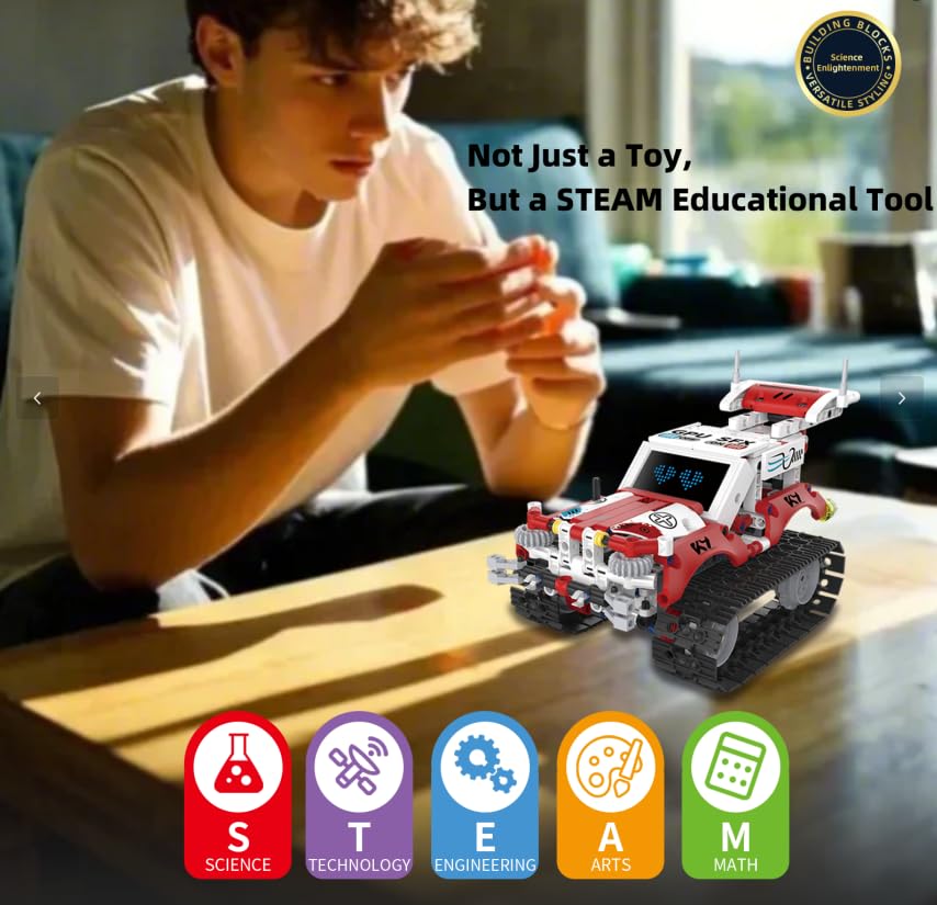 Suplanet 5 In 1 Robot Building Blocks Set For 8-16 Year Old Boys Girls Kids With App Or Remote Control Science Programmable & Le