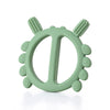 Haakaa Silicone Crab Baby Teether & 360° Toothbrush Head, Food-Grade Silicone, Pea Green