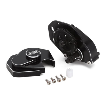 INJORA Complete Transmission Gearbox with Steel 0.3 Mod Transmission Gear for Axial SCX24 Deadbolt C10 JLU Gladiator Bronco 1/24