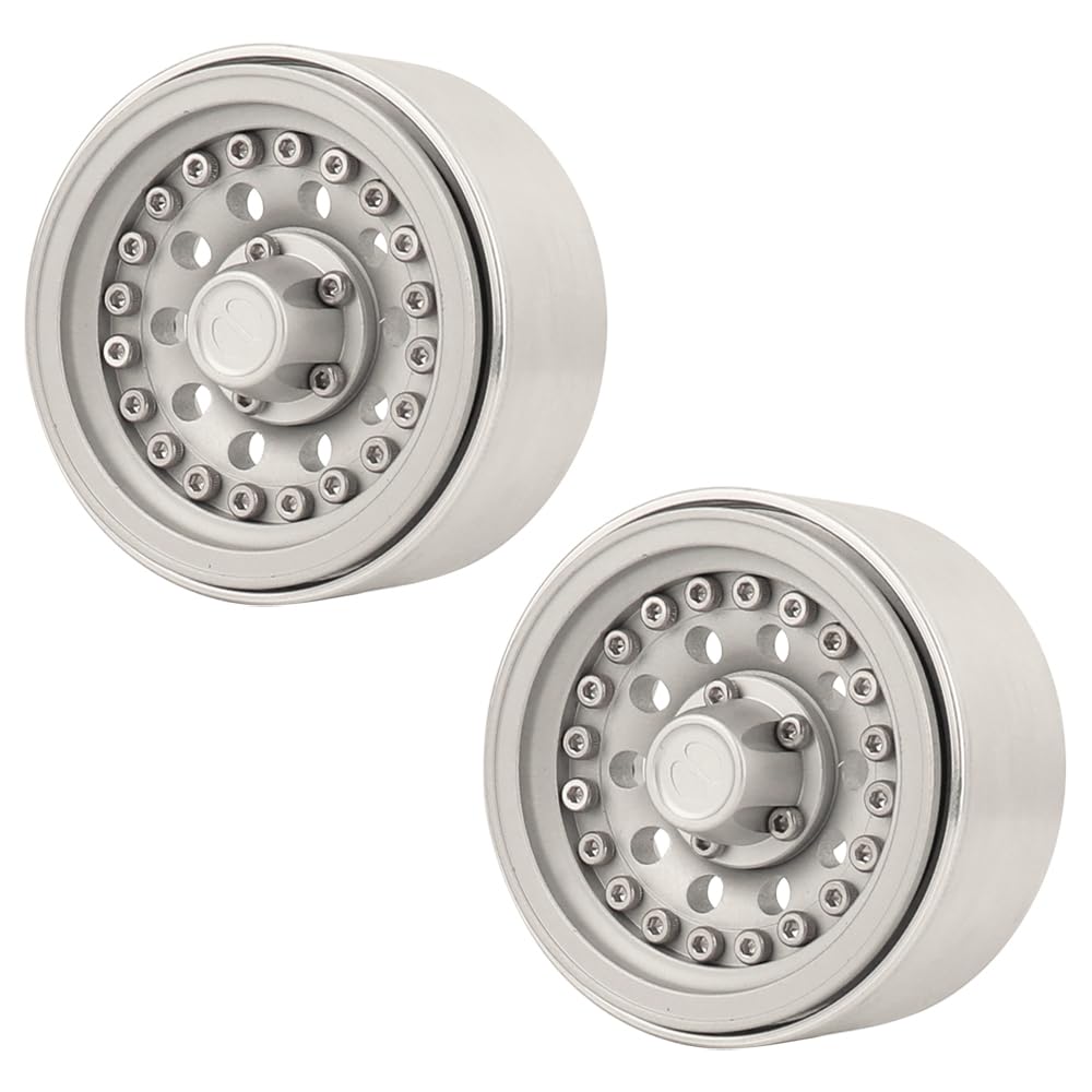 RZXYLRC 1/10 RC Crawler 4Pcs 1.9 Inch Beadlock Wheel Hub Rim Rims Aluminum Alloy for TRX4 TRX6 Axial SCX10 III AXI03007 GRT EX86