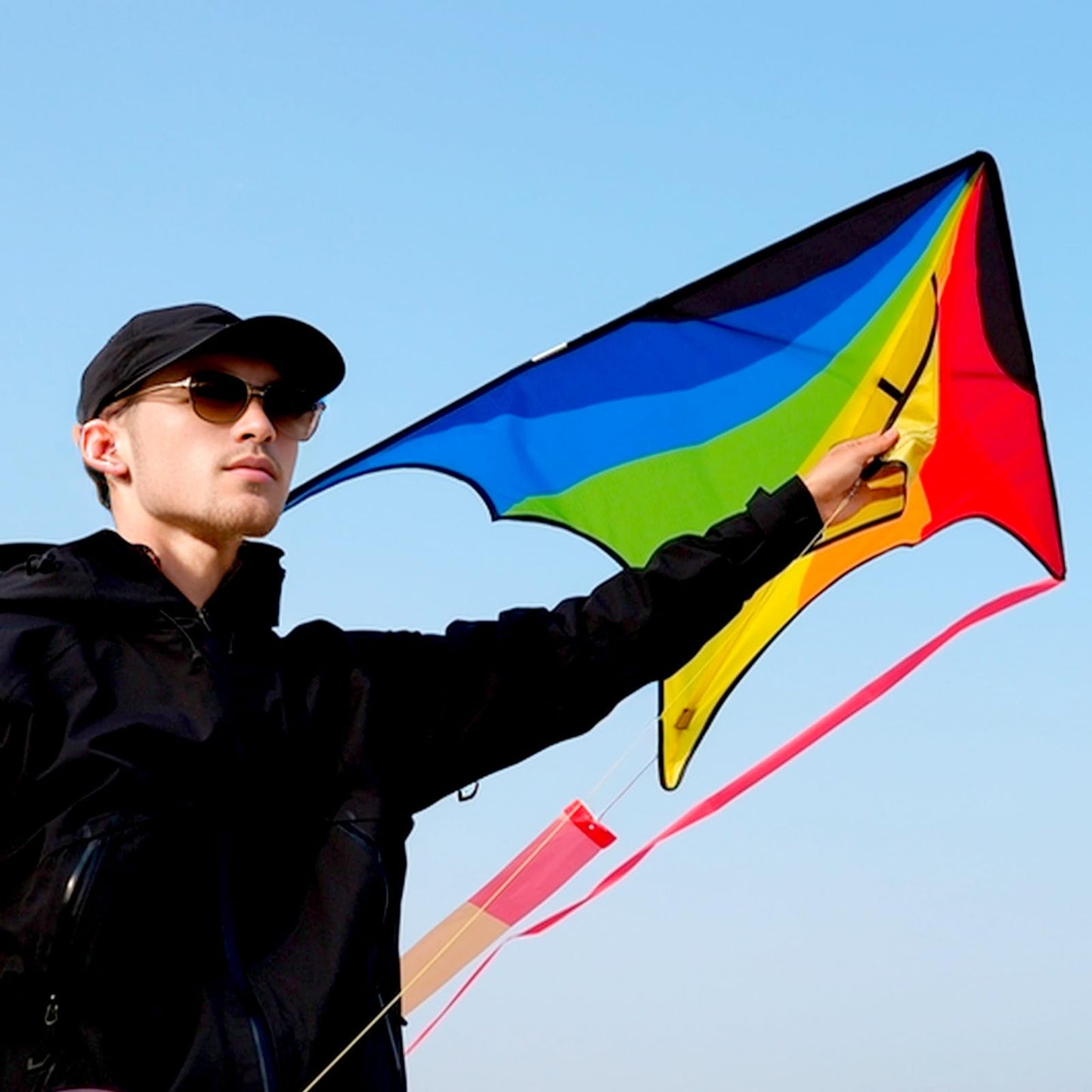 Doinfly Delta Kite For Kids & Adults, Extremely Easy To Fly Kite, Single Line Beach Kite With Winder For Family Outdoor Games &