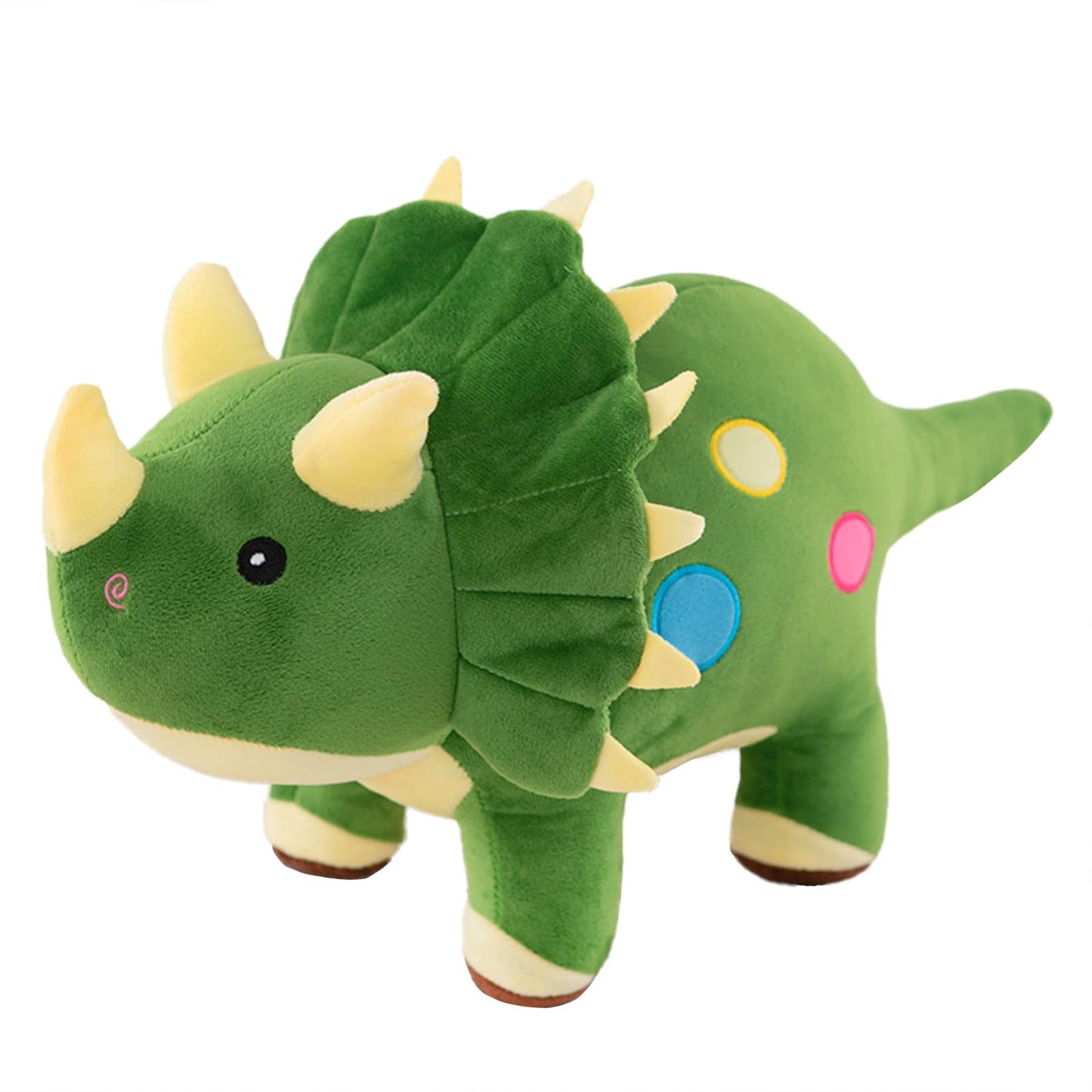 Niliswiest Dinosaur Plush Toys, Soft And Cuddly Dinosaur Interactive Plush Pillow Doll, Suitable For Ages 3 And Up (Green Tricer