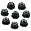 Hobbypark Aluminum M4 4Mm Flanged Nylon Lock Nuts For 1/10 Scale Rc Car Truck Buggy Crawler Wheels(8-Pack) (Black)