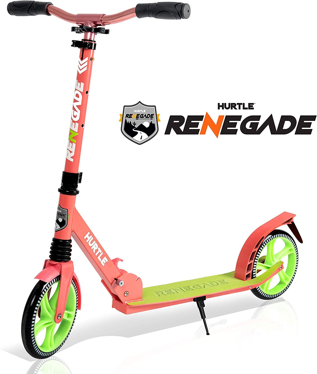 Hurtle Lightweight And Foldable Kick Scooter, Watermelon (Hurts89)