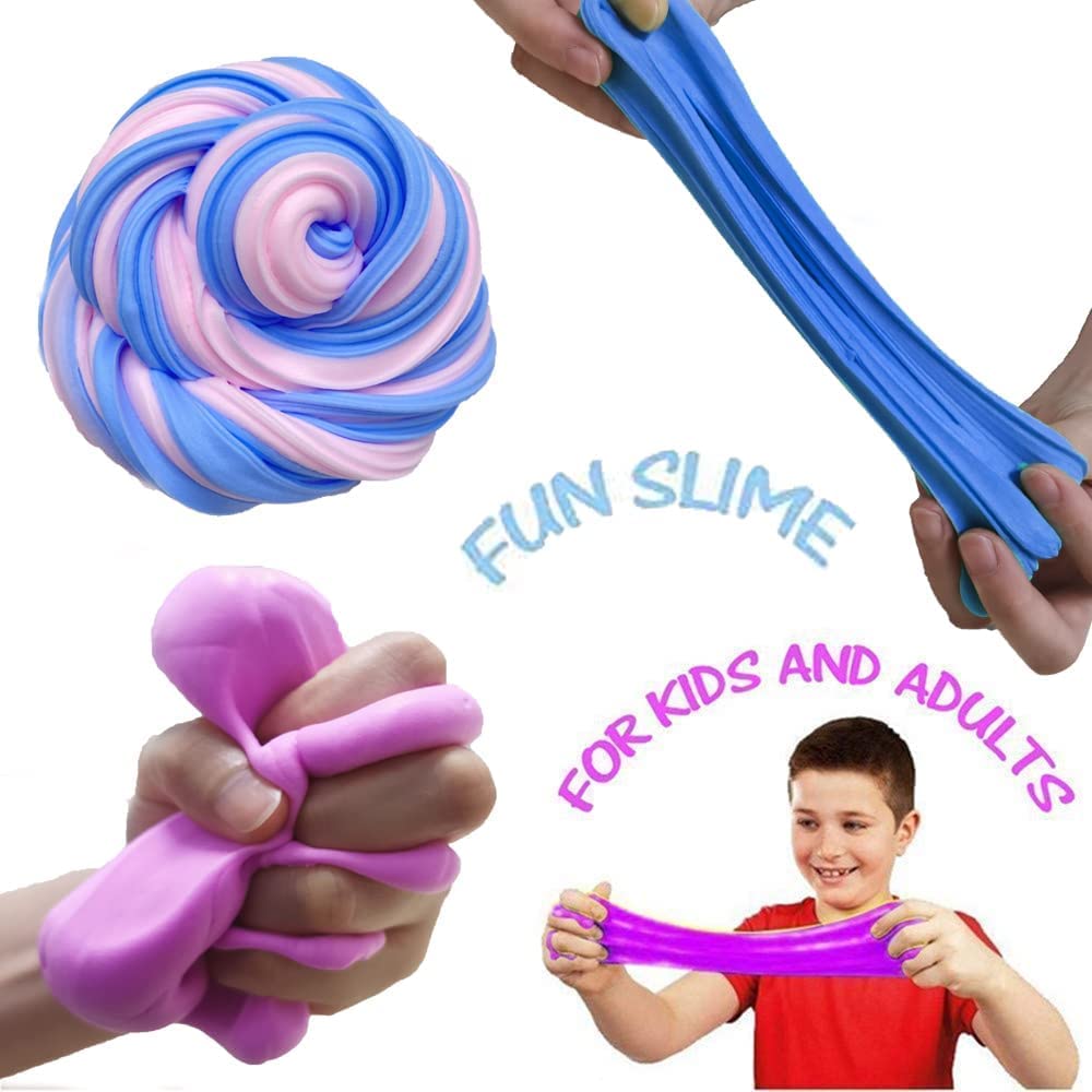Kmbtqre Butter Slime Kit Two-Toned 9 Packed For Girl Boys Party Favors Toys, Stocking Stuffers For Kids 6 7 8 9 10 11 12 Years O