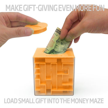 Trekbest Money Maze Puzzle Box - A Fun Unique Way To Give Gifts For Kids And Adults (Yellow)