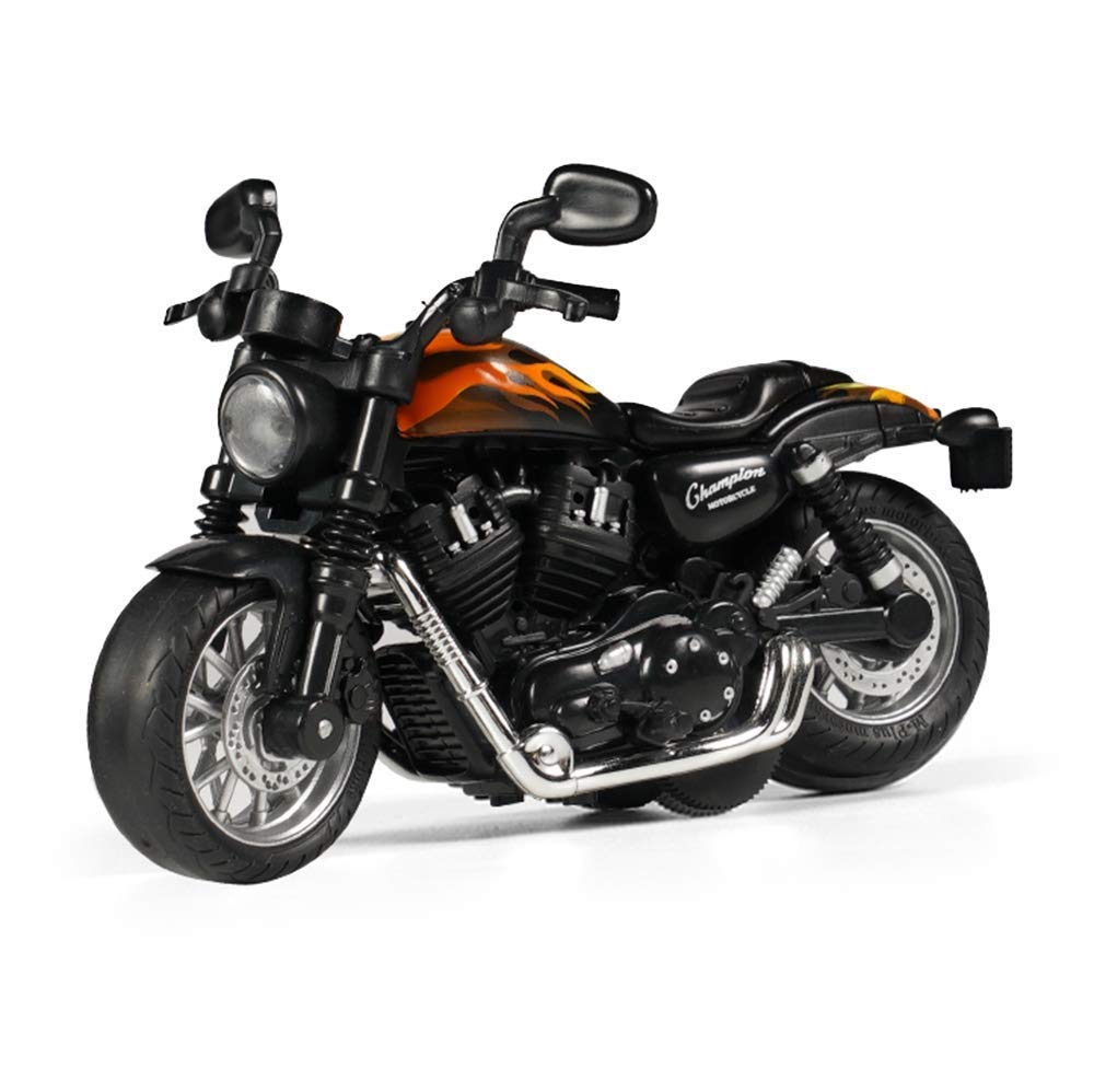 Gilumza Pull Back Motorcycle Toys, Tiny Gift With Music Lighting, Retro Motorcycles Toy For Boys Kids Age 3 4 5 6 7 8 Year Old (