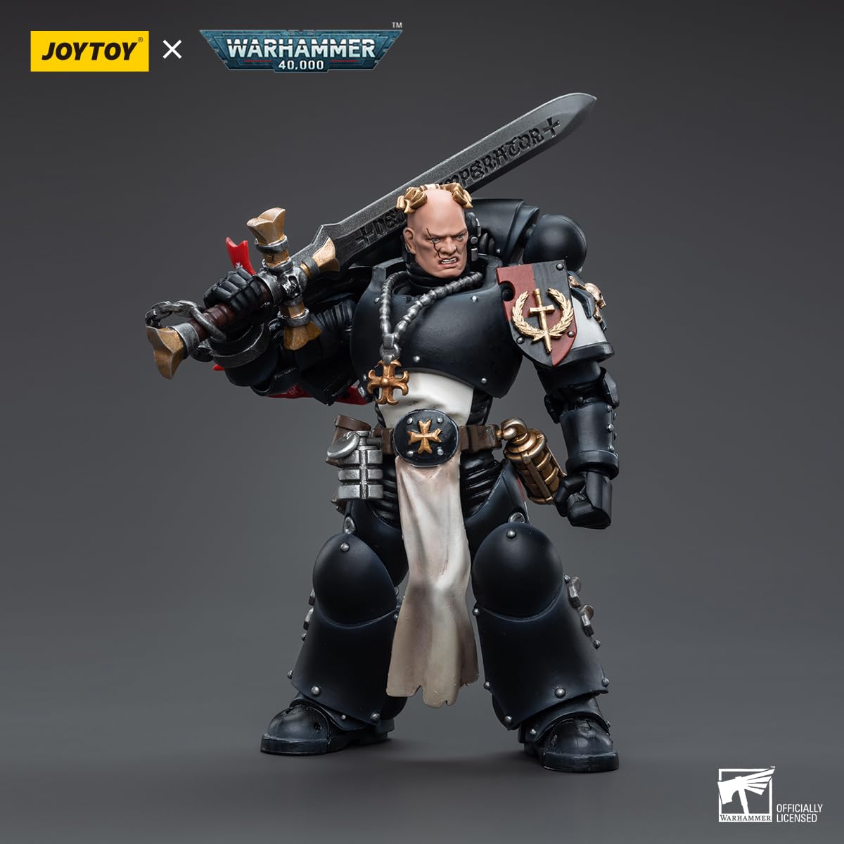 Beerise Joytoy 1/18 Action Figures - Warhammer 40,000 Black Templars Emperor'S Champion Bayard'S Revenge - 5,Classic Character,C