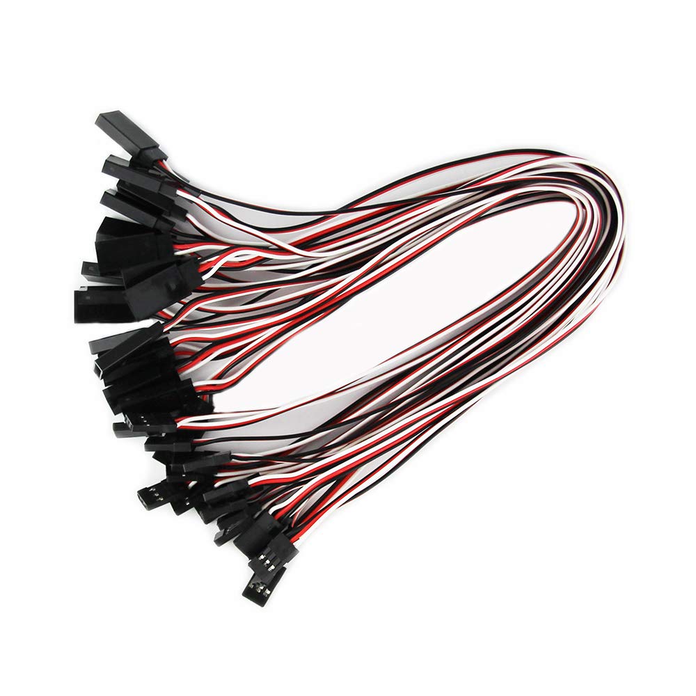 Oliyin 20Pcs 11.81Inch 30Cm 300Mm Rc Servo Extension Cord Cable Wiring Lead For Rc Car Helicopter
