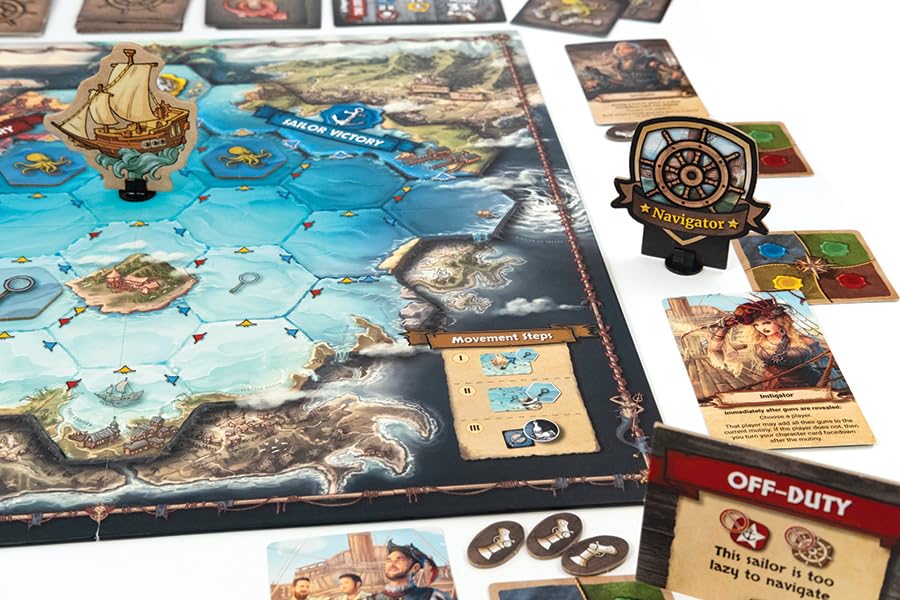 Outset Media Feed The Kraken Game - Essential Edition for 5-11 Players, Cardboard, Blue/Brown, Model 19395, Ages 12+