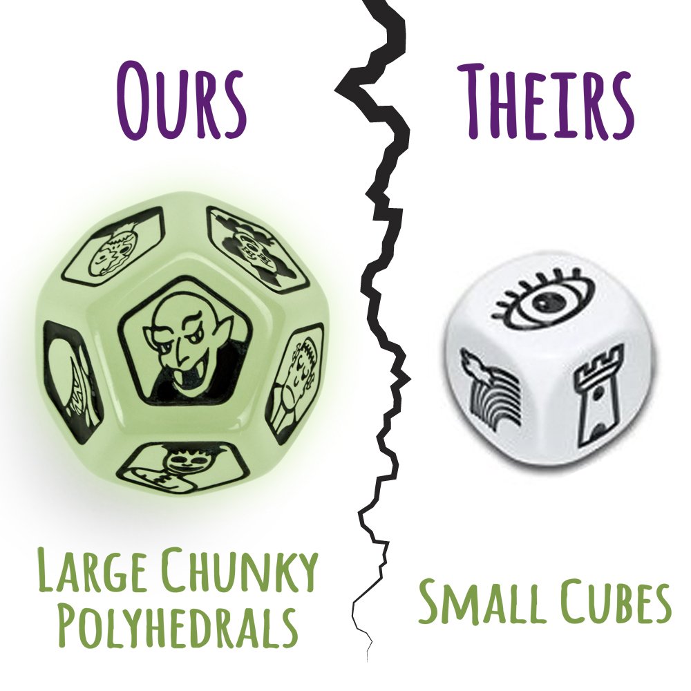Imagination Generation Story Time Dice: Scary Tales - Glows in The Dark, Multi Color, Model TCGM-002