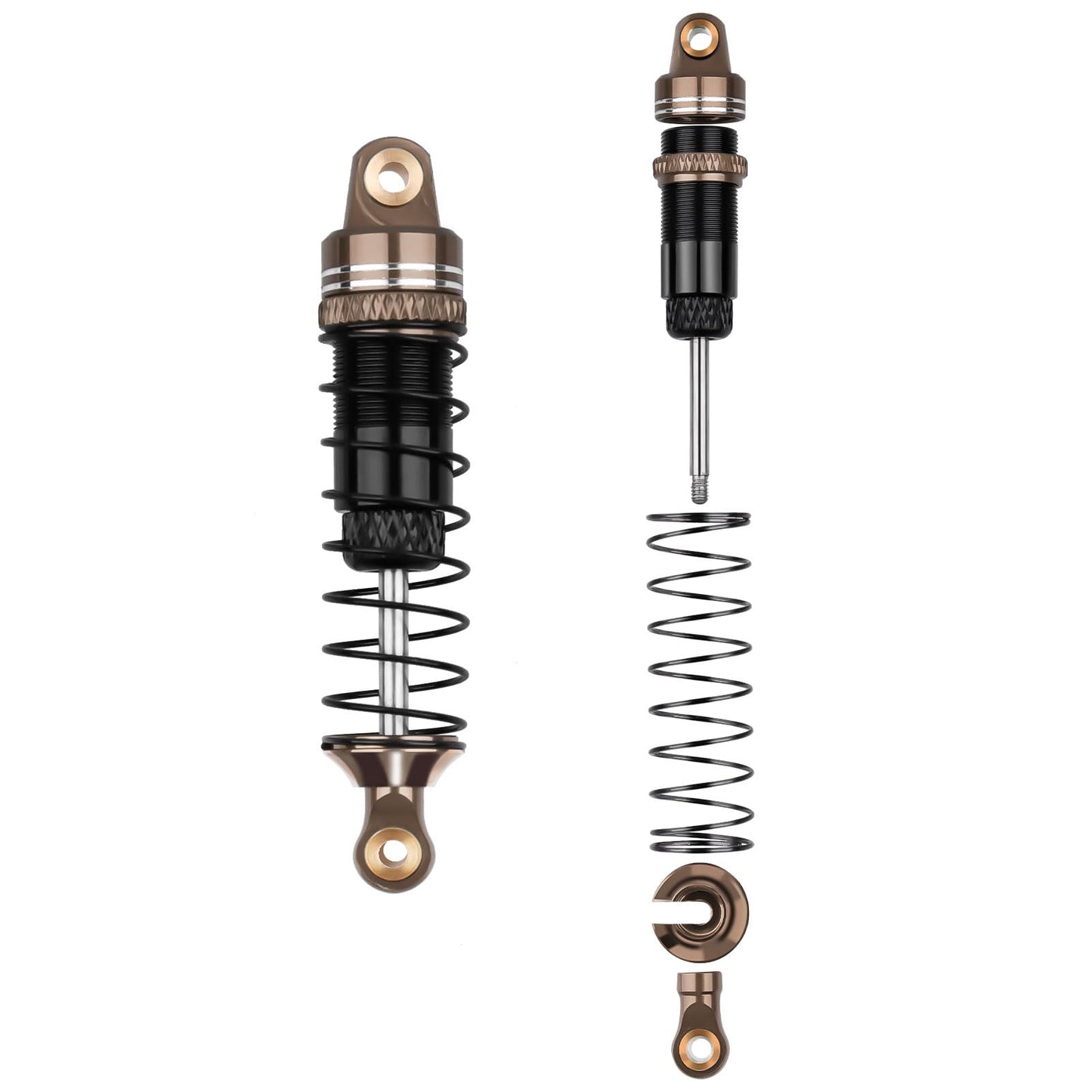 HobbyPark Aluminum 59mm RC Shocks Long Travel Shock Absorber for TRX4M TRX4MT 1/18 RC Crawler Upgrades Parts Threaded Body Oil D