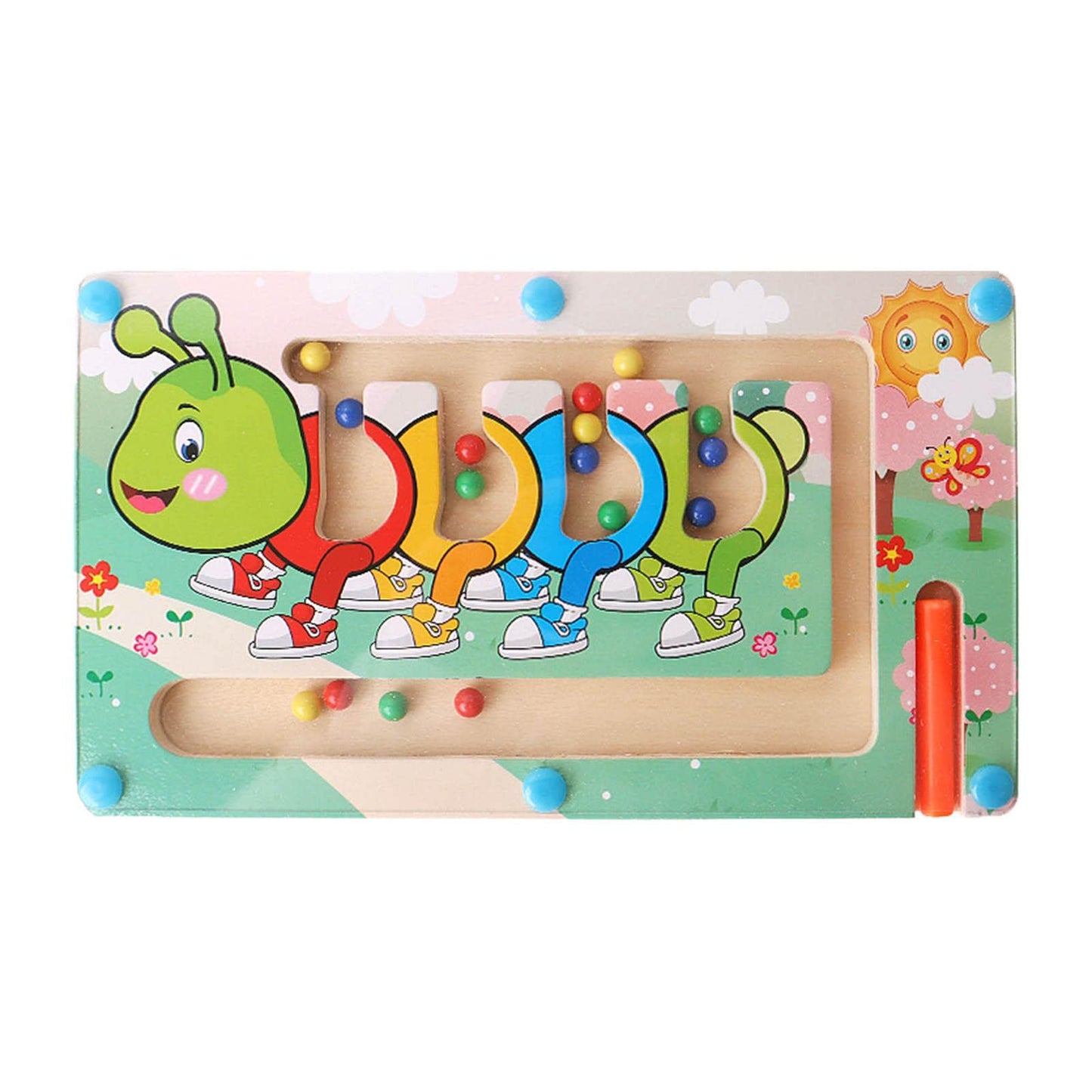 Jazzy Pearls Magnetic Maze Puzzle Fine Motor Skills Education Toys For Novelty Gift Caterpillar|Toys & Hobbies | Educational|1 P