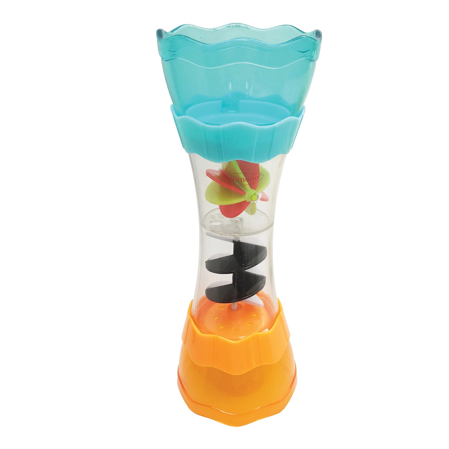 Infantino Bath Play Set - Fishing Rod, Squirters, Stacking Cups - Multicolored, Vinyl Plastic, Model 205076-07, for Babies 0M+
