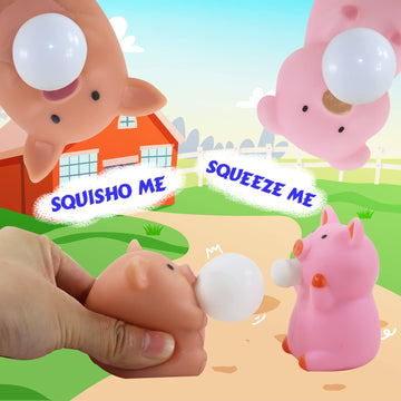 LAKIGATE Fidget Toys,Cute Pig Squishy Toys,3 Pack,Fidgets for Kids and Adults,Squishies for Autism, ADHD and Quitting Bad Habits