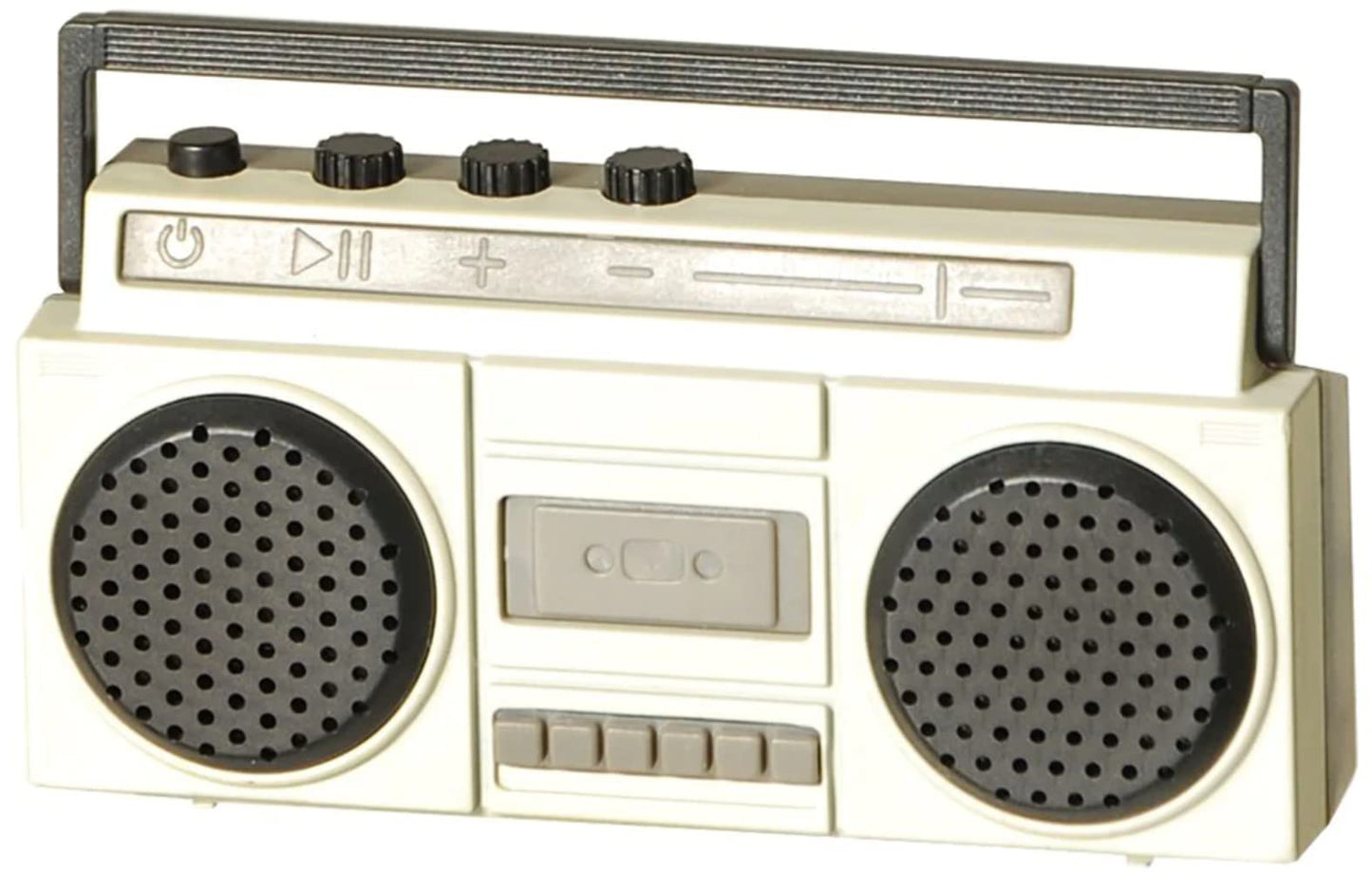 KKTS Worlds Smallest Boom Box, White Plastic Mini Speaker, Small Size, Portable Design
