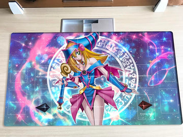 New Mlikemat Playmat Dark Magician Girl Tcg Ccg Ocg Trading Card Game Mat With Zones + Free Bag (Zd039-555-A)