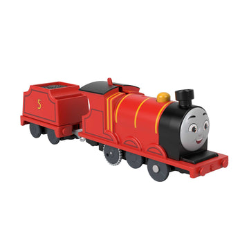Thomas & Friends Motorized Toy Train James Battery-Powered Engine With Tender For Pretend Play Preschool Kids Ages 3+ Years