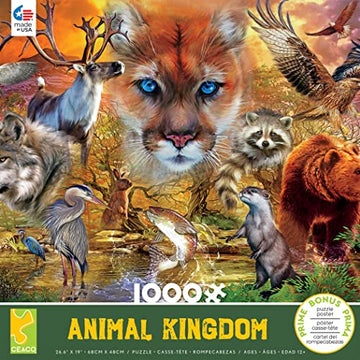 Ceaco 1000 Piece Jigsaw Puzzle - Animal Kingdom Mammals - Multicolor - 26.6 x 19 inches - Paper - Model 3168-2